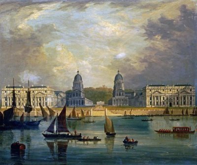 Frederick Calvert - A View of Greenwich, From The River
