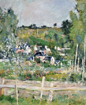 Paul Cezanne - A View of Auvers-Sur-Oise; The Fence