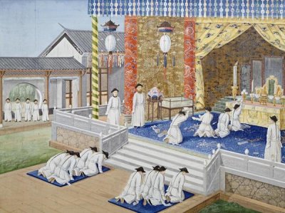 Chinese School - Scenes From Imperial Court Life. 19th Century