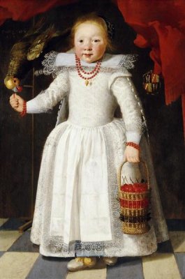 Cornelis De Vos - A Young Girl Holding a Basket of Cherries