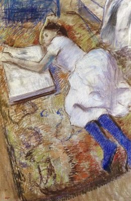 Edgar Degas - A Young Girl Stretched Out and Looking at An Album