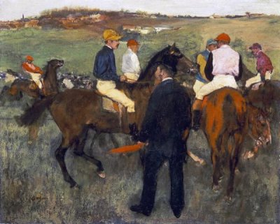 Edgar Degas - Racehorses (Leaving The Weighing)
