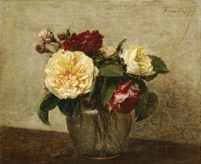 Henri Fantin-Latour - Red and Yellow Roses