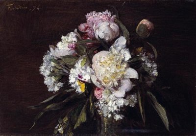 Henri Fantin-Latour - Peonies, White Carnations and Roses
