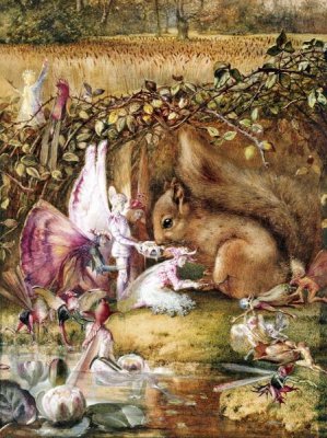 John Anster Fitzgerald - The Wounded Squirrel