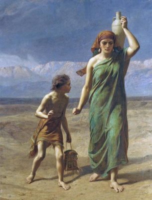 Frederick Goodall - Hagar and Ishmael