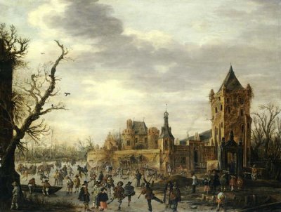 Jan Van Goyen - A View of Kasteel Batestein Vianen, In Winter