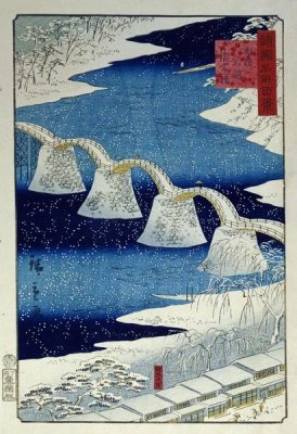 Hiroshige - The Brocade Bridge In Snow