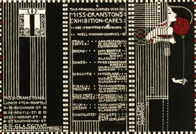 Margaret Macdonald Mackintosh - The White Cockade, Illustration For a Menu, 1911
