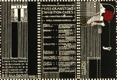 Margaret Macdonald Mackintosh - The White Cockade, Illustration For a Menu, 1911