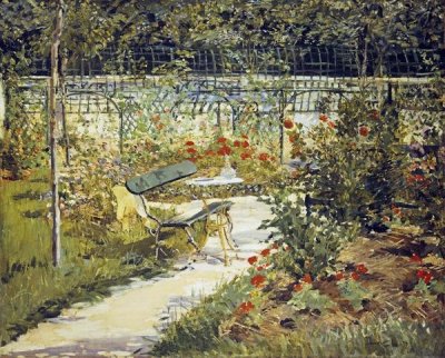 Edouard Manet - The Bench, Garden at Versailles