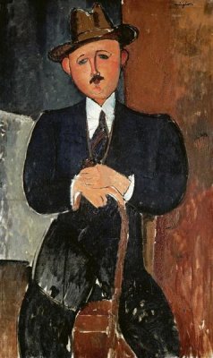 Amedeo Modigliani - Seated Man (Leaning On a Cane)