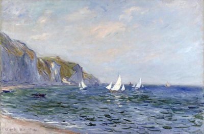 Claude Monet - Cliffs and Sailboats at Pourville