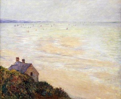 Claude Monet - The Hut at Trouville; Low Tide