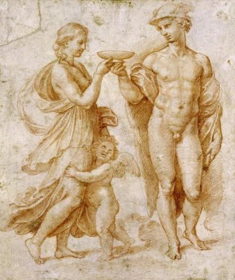 Raphael - Mercury Offering The Cup of Immortality To Psyche