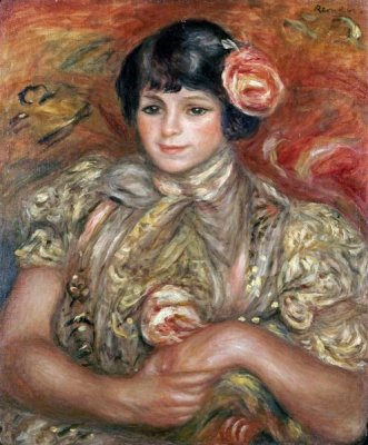 Pierre-Auguste Renoir - Girl With a Rose