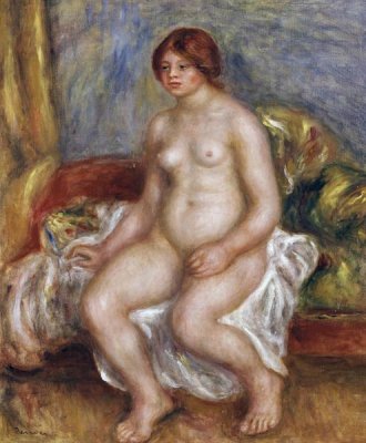 Pierre-Auguste Renoir - Nude Woman On Green Cushions