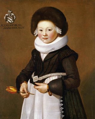 School of Saxony - Portrait of a Girl of The Staude Family