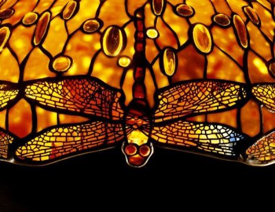 Tiffany Studios - Detail of An Important Dichroic Dragonfly