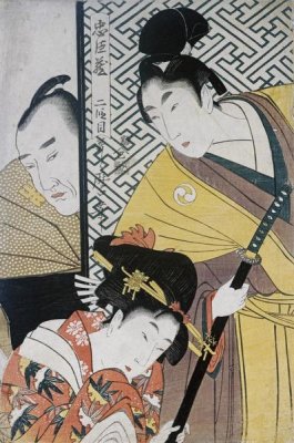 Kitagawa Utamaro - Act II of Chushingura, The Young Samurai Rikiya