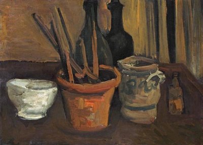 Vincent Van Gogh - Still Life of Paintbrushes In a Flowerpot