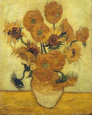 Vincent Van Gogh - Vase with Fifteen Sunflowers, 1889