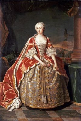 Jean Baptiste Van Loo - Portrait of Augusta, Princess of Wales