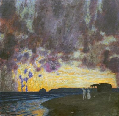 Franz Von Stuck - Sunset By The Sea