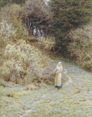 Helen Allingham - In The Primrose Wood