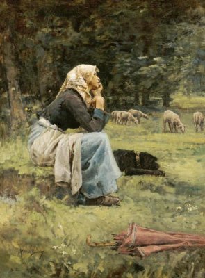 Pierre Billet - A Young Shepherdess