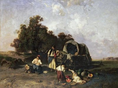 Pal Bohm - A Gypsy Encampment