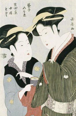 Eishosai Choki - Double Half-Length Portrait of Moto