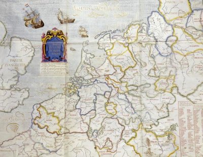 Salomon De Caus - Watercolour Map of Northern Europe