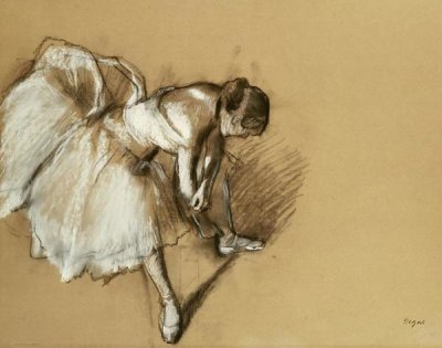 Edgar Degas - Dancer Adjusting Her Shoe