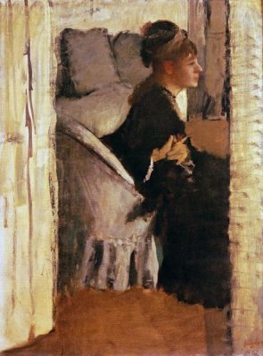 Edgar Degas - Woman Putting On Her Gloves