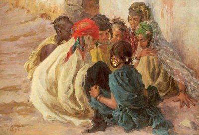 Alphonse Etienne Dinet - Arab Children Playing