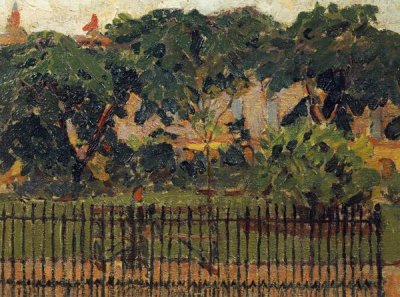 Spencer Frederick Gore - The Park Railings, Mornington Crescent