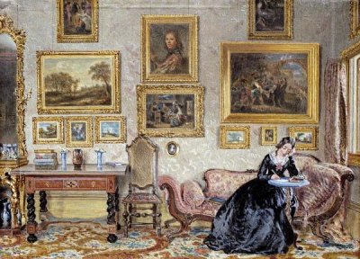 William Henry Hunt - Interior of a Drawing Room
