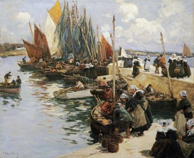 Fernand Marie Eugene Legout-Gerard - Unloading The Catch