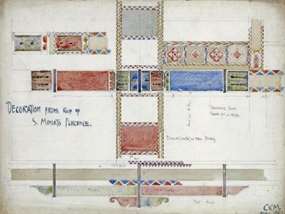 Charles Rennie Mackintosh - Florence, San Miniato, Studies of Decorative Ceiling Panels