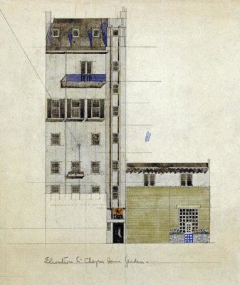 Charles Rennie Mackintosh - London, Elevation of Proposed Studio, 1920