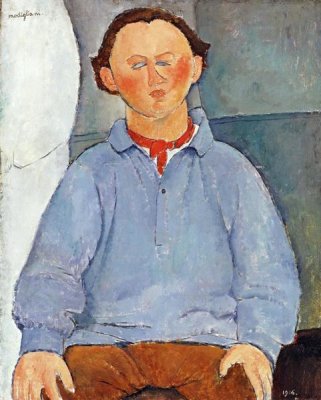 Amedeo Modigliani - Portrait of Sculptor Oscar Miestchanioff