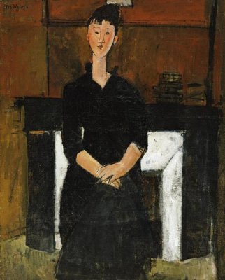 Amedeo Modigliani - Woman Sat By a Fireplace