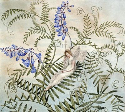 Amelia Jane Murray - A Fairy Resting Among Flowers