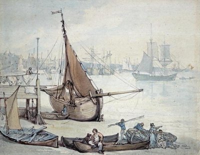 Thomas Rowlandson - Low Tide at Greenwich