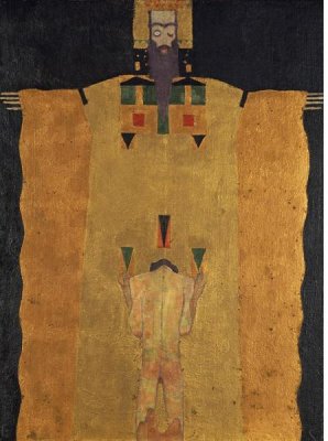 Egon Schiele - Vor Gottvater Knieender Jungling