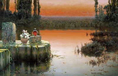 Enrique Serra - Flooded Ruins at Sunset