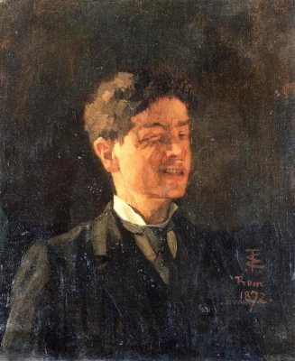 Wilhelm Trubner - Self Portrait With Winking Eye