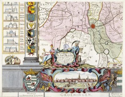 Coenders Van Helpen - Large Wall Map of Groningen. W. & F