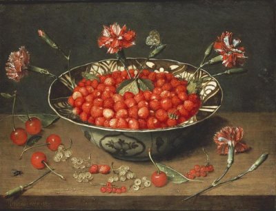 Jacob Van Hulsdonck - Strawberries In a Bowl